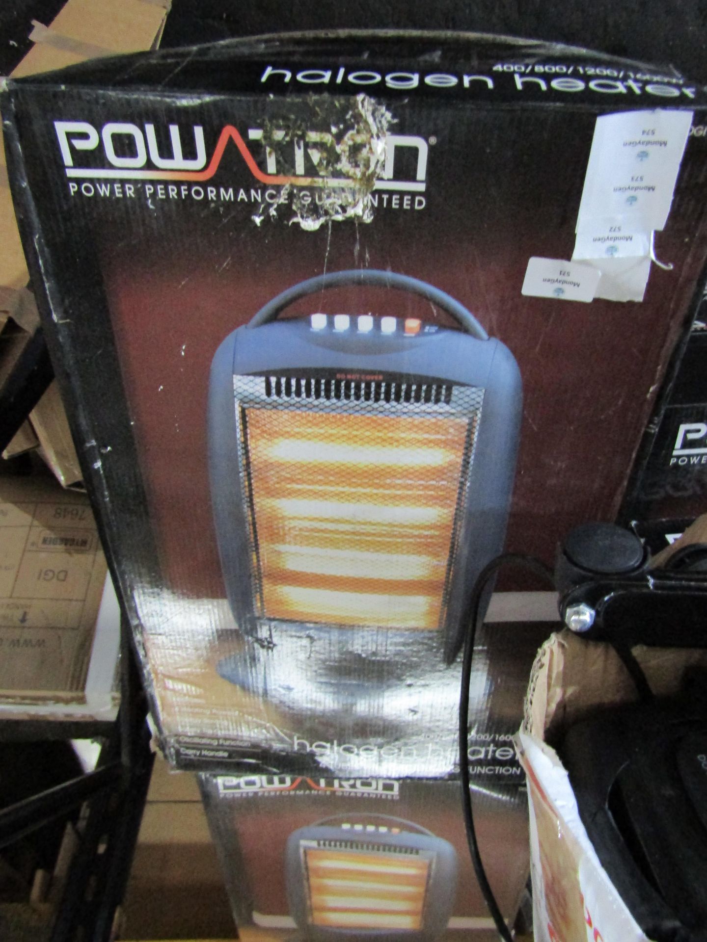 10x Powatron Halogen heaters, all uncehcked returns