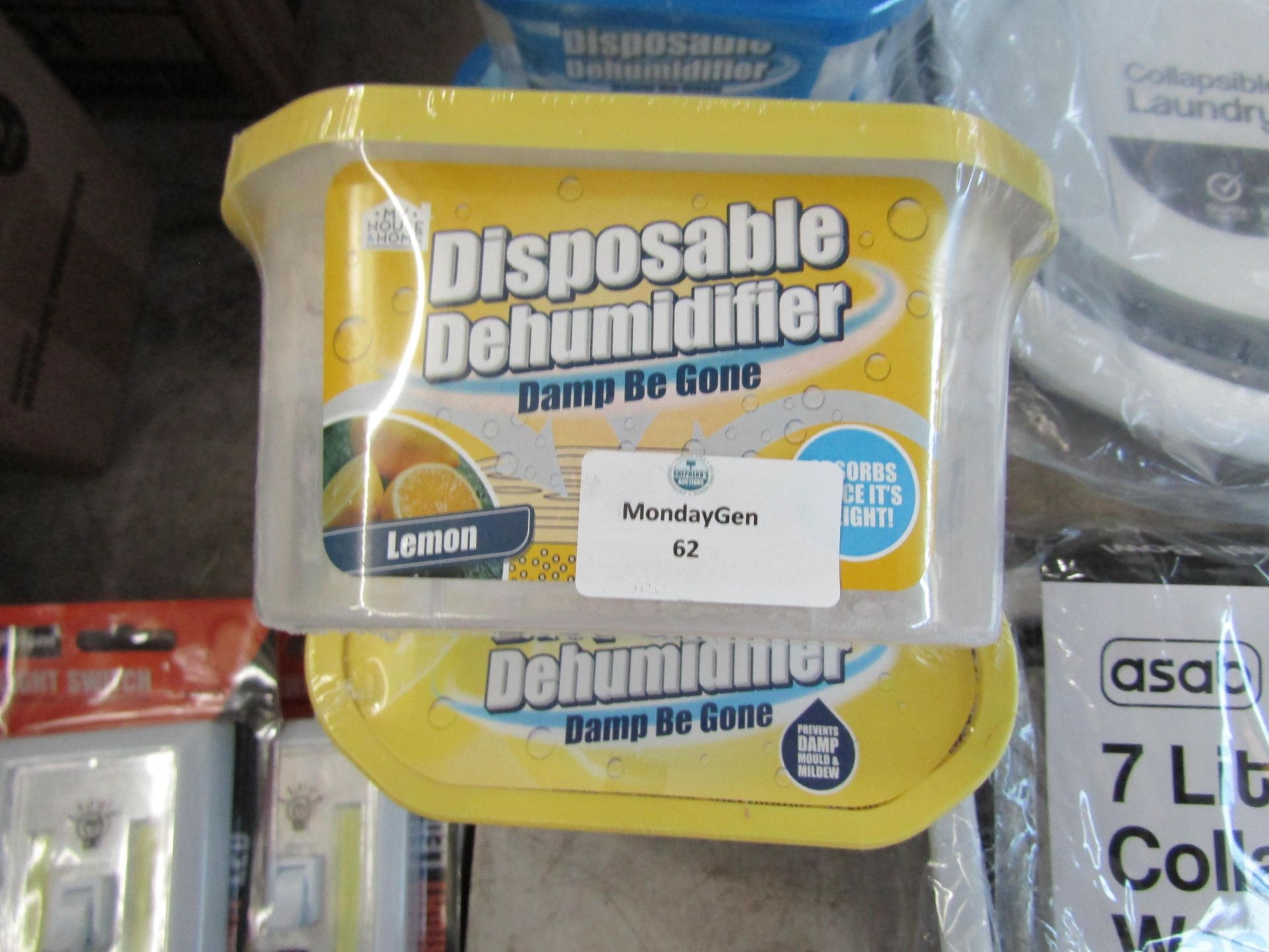 4x Lemon Scented Disposible Dehumidifiers - Packaged.