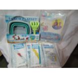 7 X Items Being 5 Sets of Arm Bands Beach Play Set & 1 3 Ring Pool 107 X 25 CM Amm Appear new &