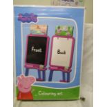 Peppa Pig Colouring Set With Chalk Easel With Drawing Board Marker & Sponge Unchecked & Boxed