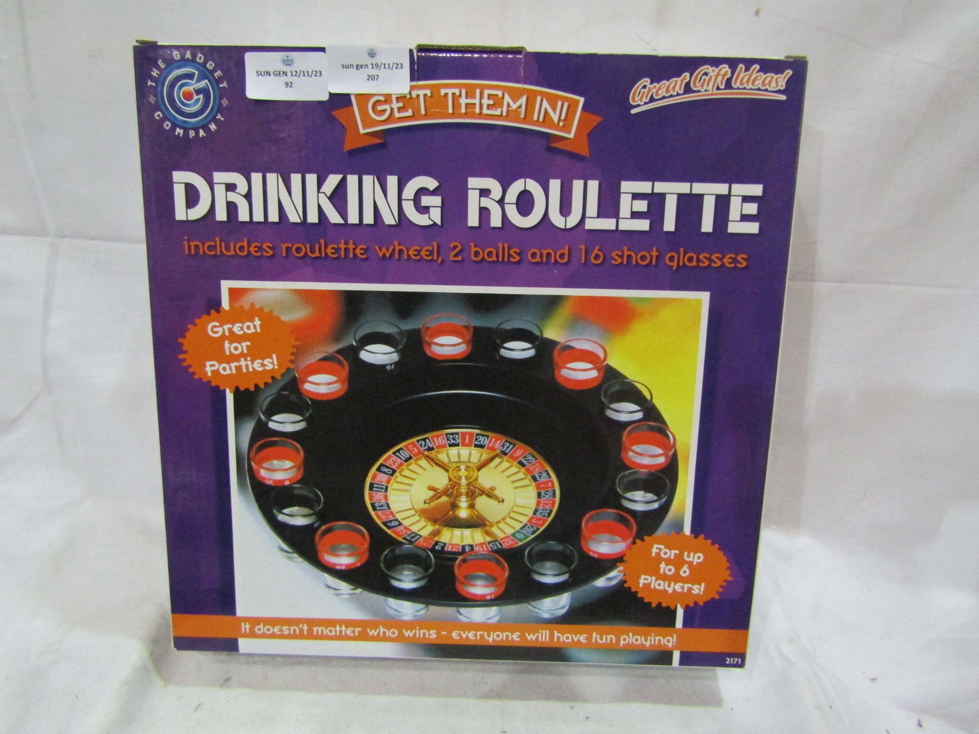 Drinking Roulette Game Unchecked & Boxed