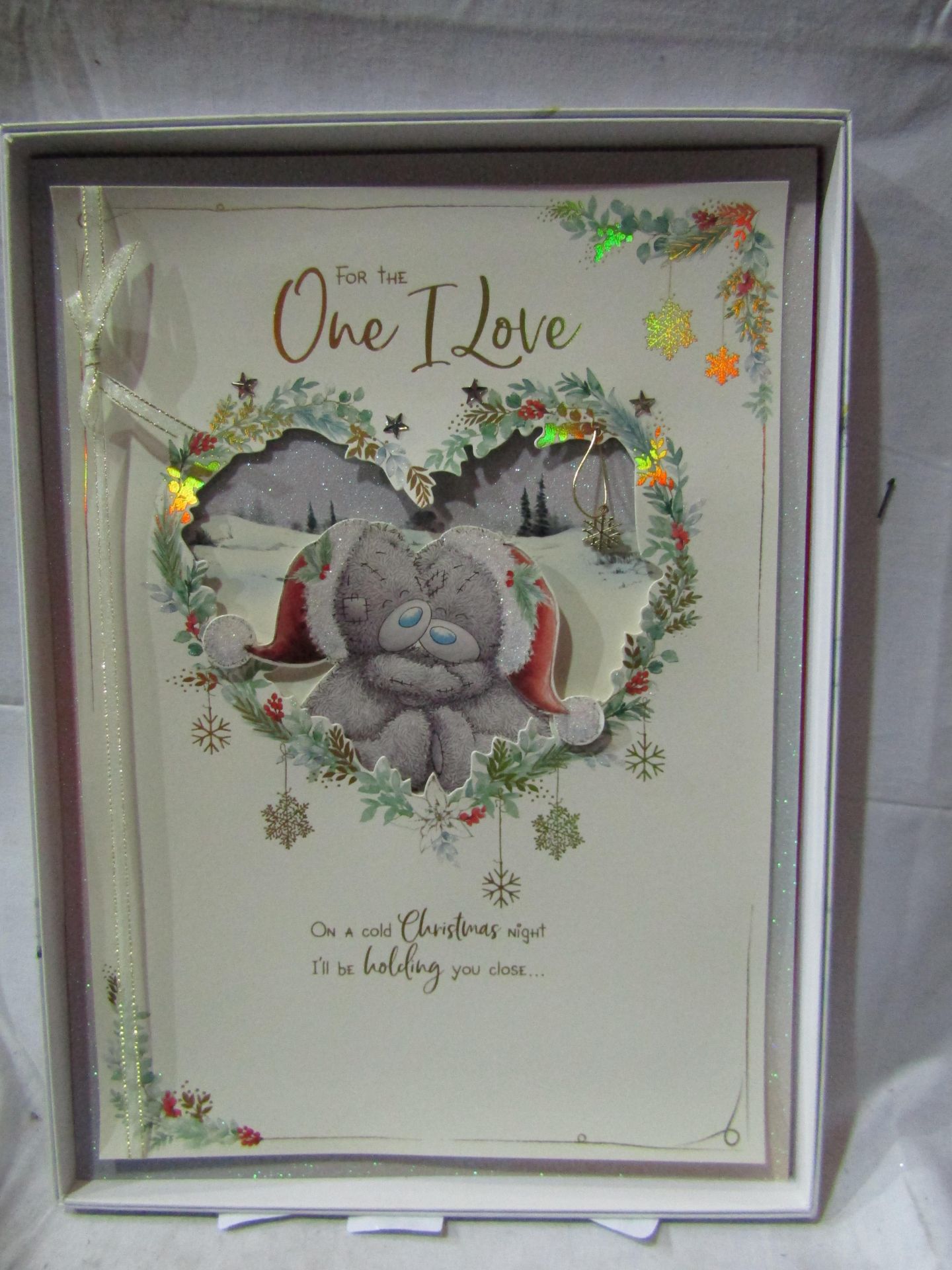 4 X Handmade Me-To-You Christmas Cards ( For The One I Love )Approx Size 40 X 30 CM New & Boxed