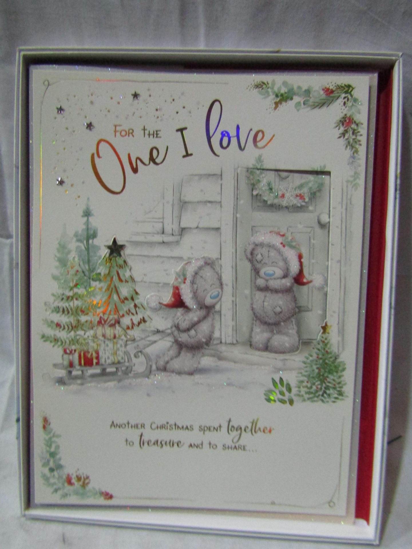 4 X Me-To_You Christmas Cards ( For The One I Love ) Approx Size 25 X 30 CM New & Boxed