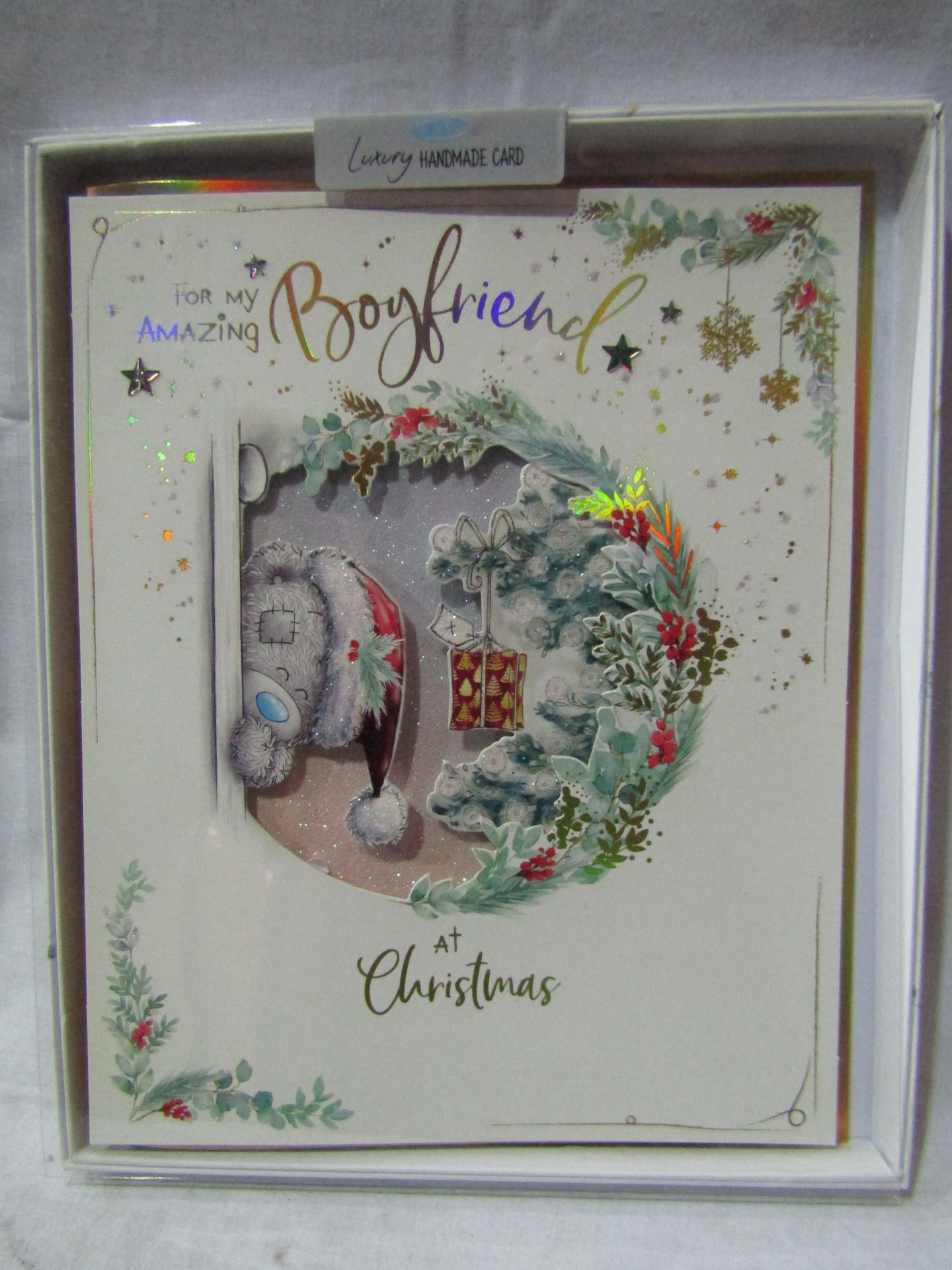 4 X Me-To-You Christmas cards ( To My Amazing Boyfriend ) Approx Size 25 X20 CM New & Boxed