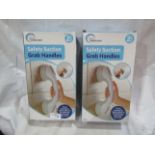 2 X Safety Suction Grab Handles PK of 2 Unchecked & Boxed