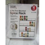 Asab 4 Tier Door Mounted Spice Rack Unchecked & Boxed
