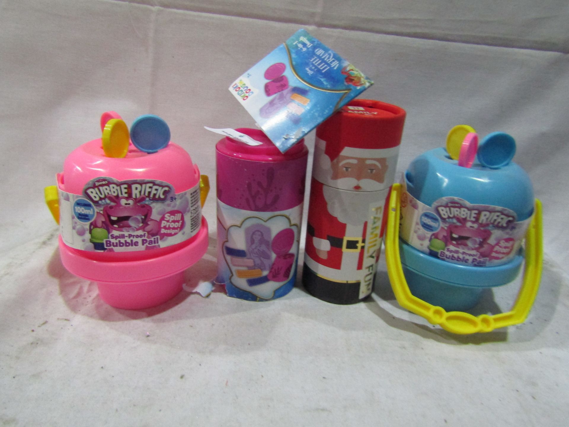 4 X Items Being 2 X Bubble Riffic"s Containers only 1 X Tub Disney Little Mermaid Play Dough & 1 X