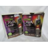 2 X Powatron Retro Lava Lamps 13" Unchecked & Boxed