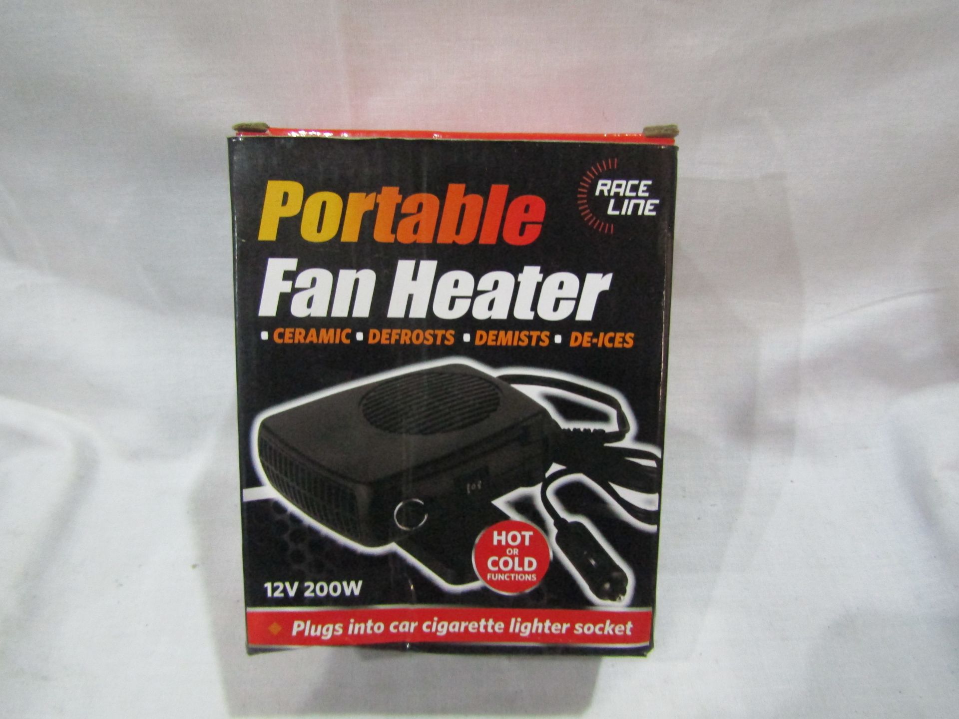 Portable Fan heater 12V 200W ( Plugs into Cigarette Lighter Socket )