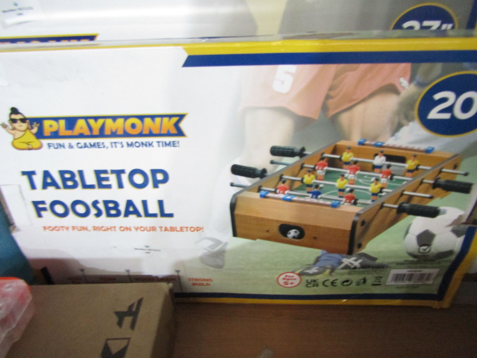 Playmonk - 20" Tabletop Foosball Table - Boxed.