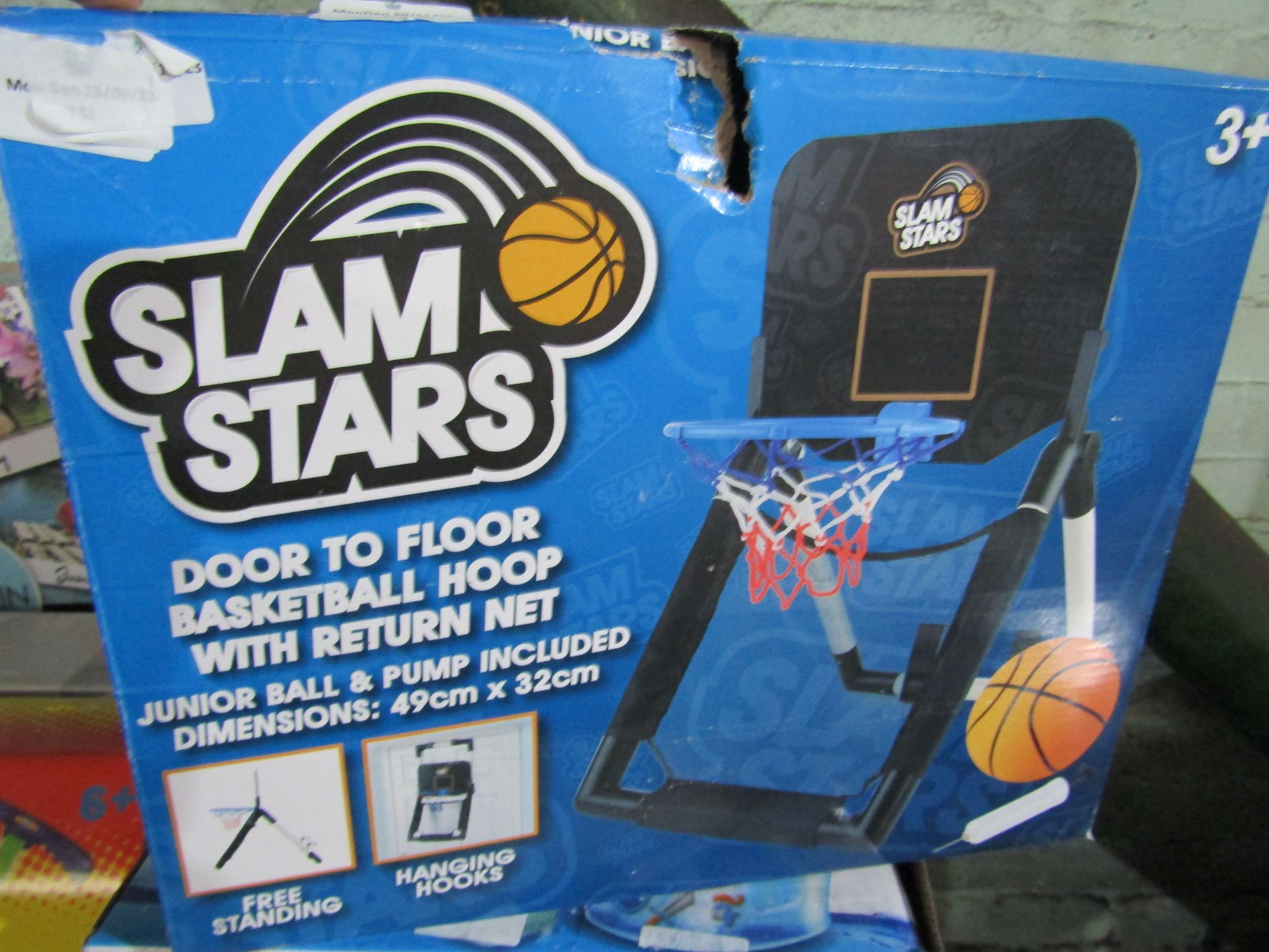 Slamstars - Door to Floor Basketball Hoop With Return Net - Unchecked & Boxed.