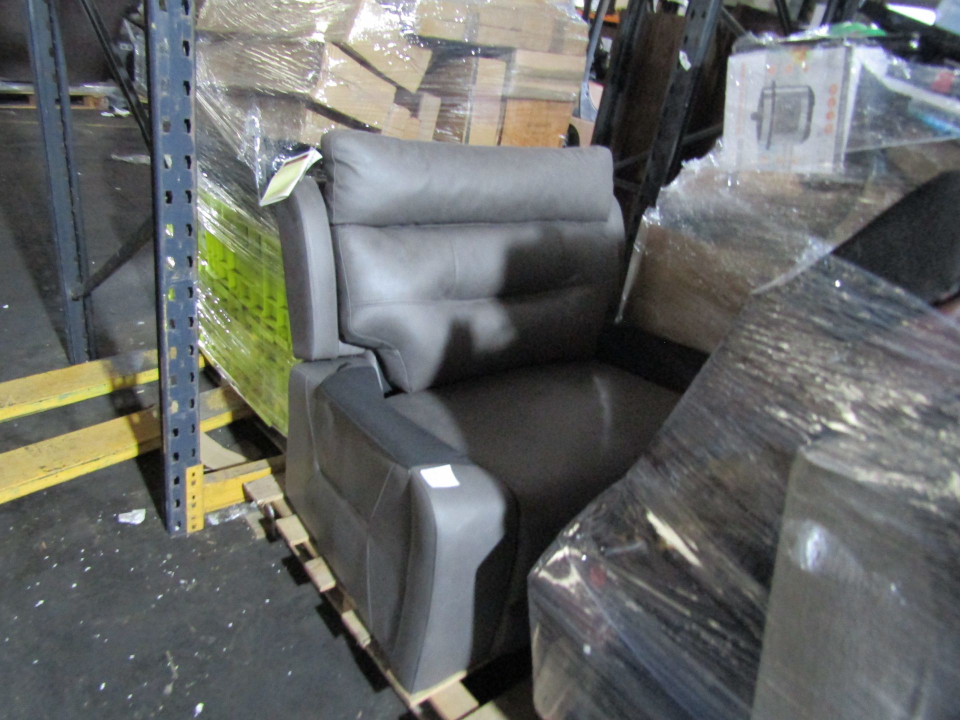Roman Static Chair Pisa Grey Self Stitch Black Glides RRP 580Roman Static Chair Part of the hard-