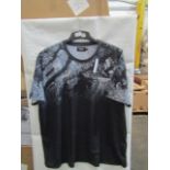 49X Burton Menswear Black Slim Plus Tall Detroit Fade T Shirt Size 2XL New & Packaged.