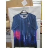 48X Burton Menswear Navy Slim Pt Kyote City Fade T Shirt Size 3XL New & Packaged.