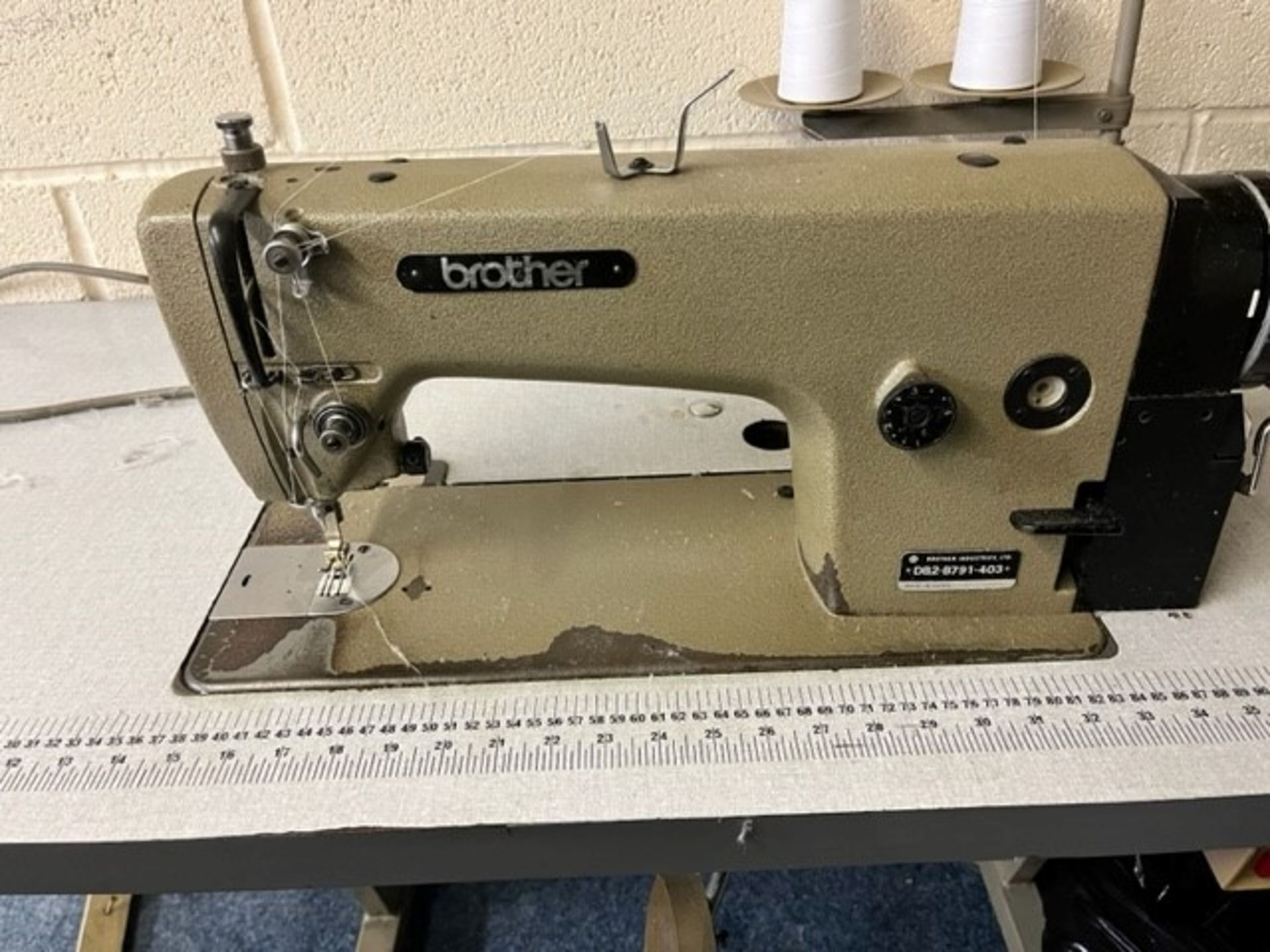 No VAT Brother industrial sewing machine, we working up until closure of the sewing arm of the