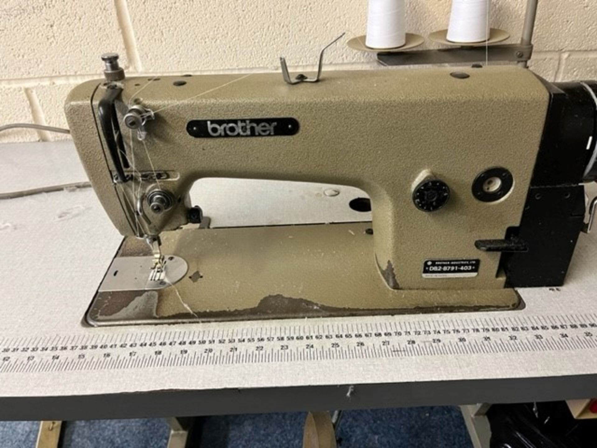 No VAT Brother industrial sewing machine, we working up until closure of the sewing arm of the - Image 3 of 4