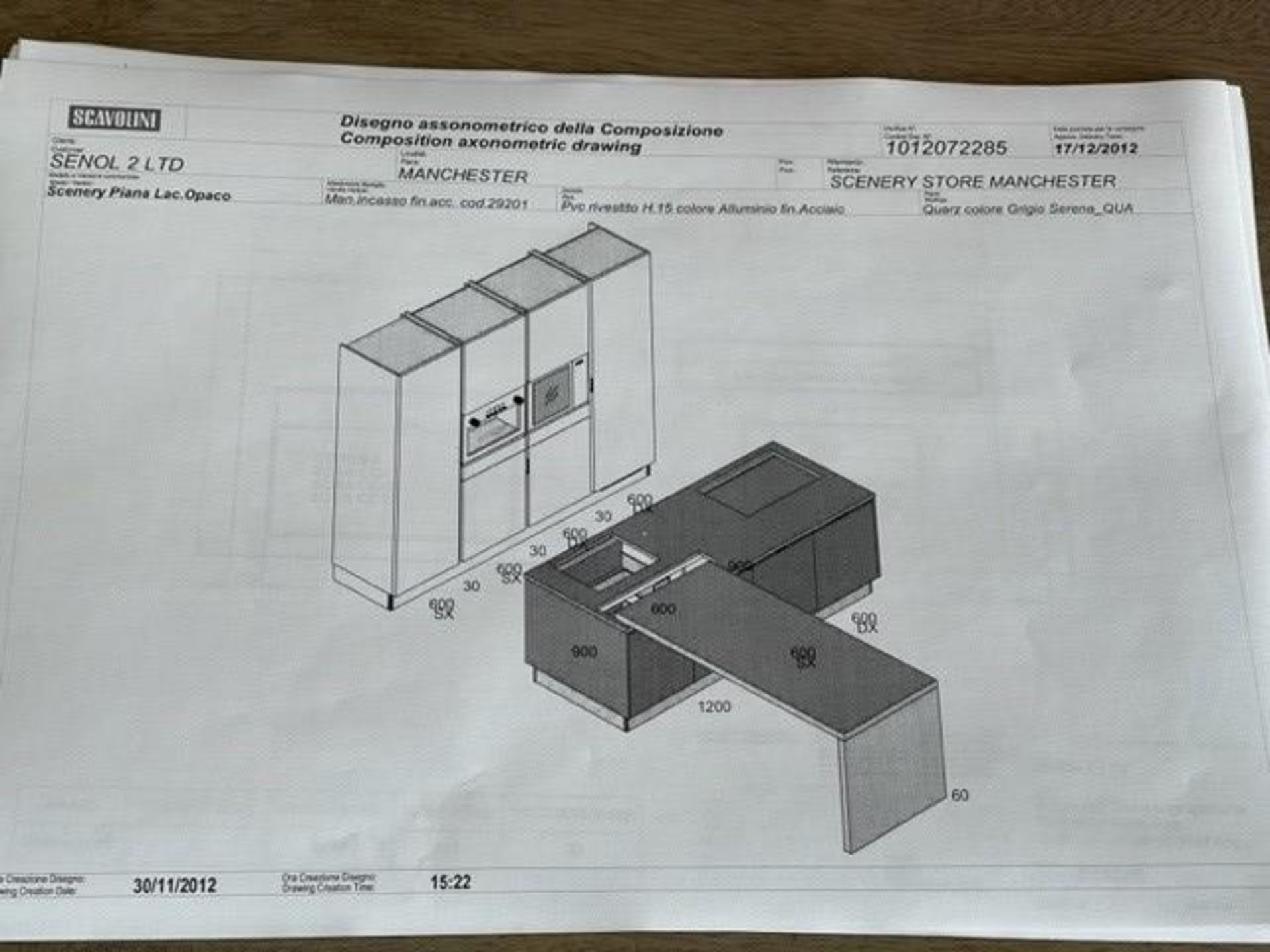 This is KITCHEN NO 2. SCAVOLINI SCENERY Please see images and plan for number and size of the - Image 8 of 9