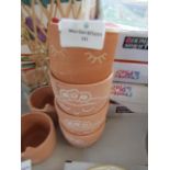 4x Sass & Belle - Terracotta Mini Planters - Good Condition.