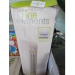 Fine Elements - Mini Tower Fan - Untested & Boxed.