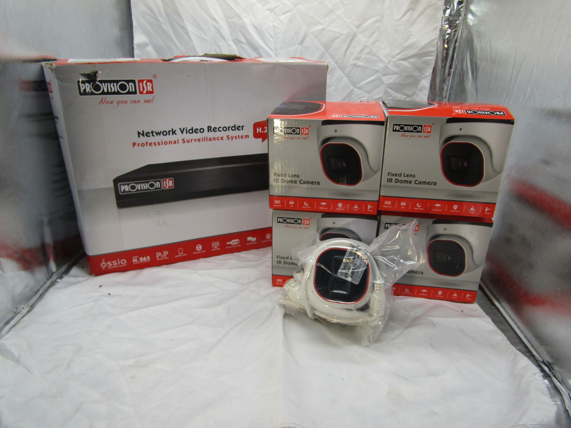 Provission 4 camera CCTV set that includesNVR5-8200Px+(mm) NVR 8 Channel 5MP AT 25FPS MM Case with