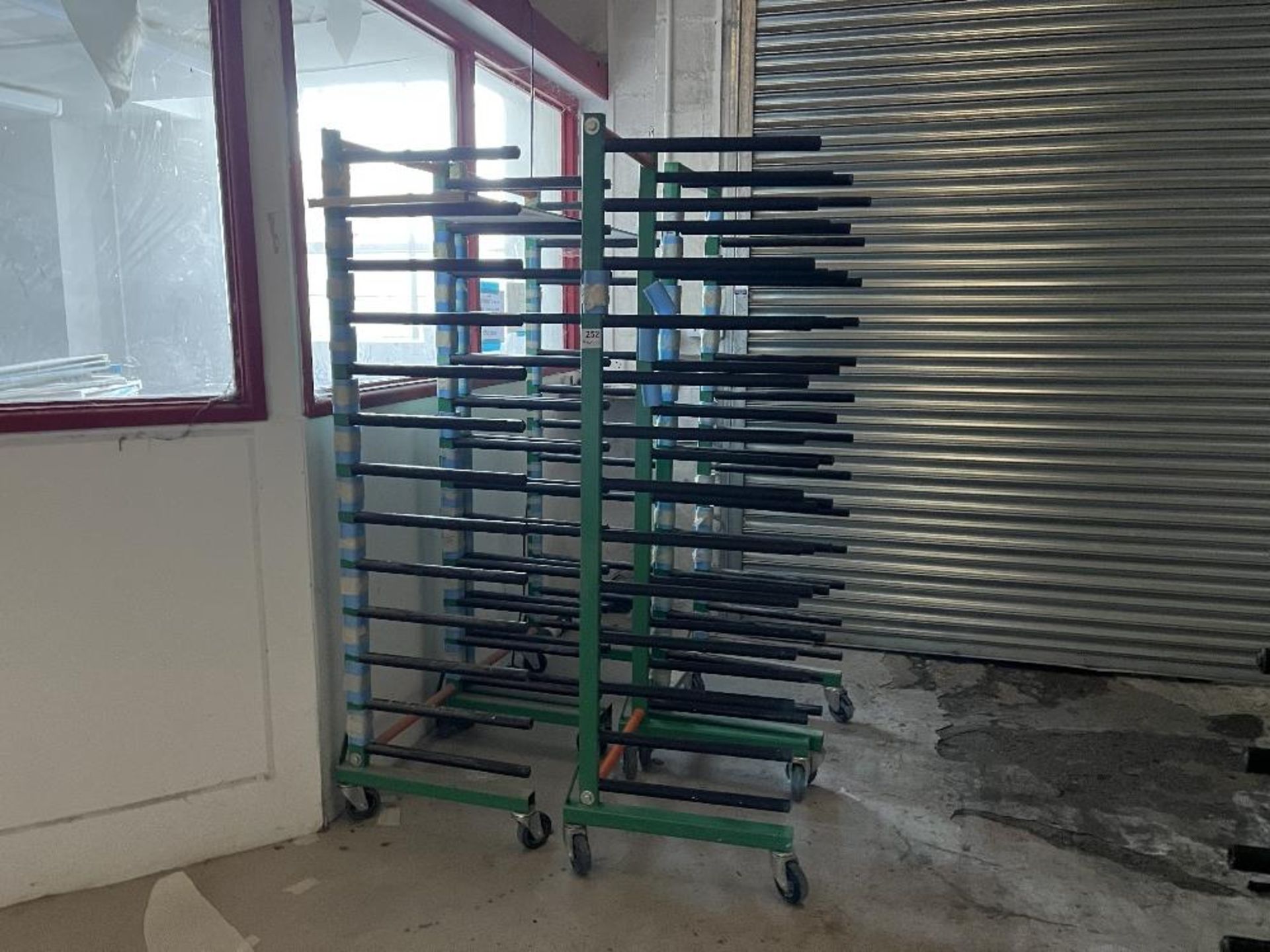 (4) Single Mobile Spray Booth Racks