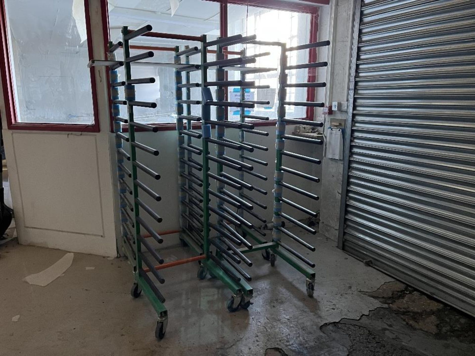 (4) Single Mobile Spray Booth Racks - Image 2 of 2