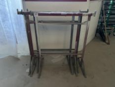 (4) Steel Framed Spary Booth Panel Stands