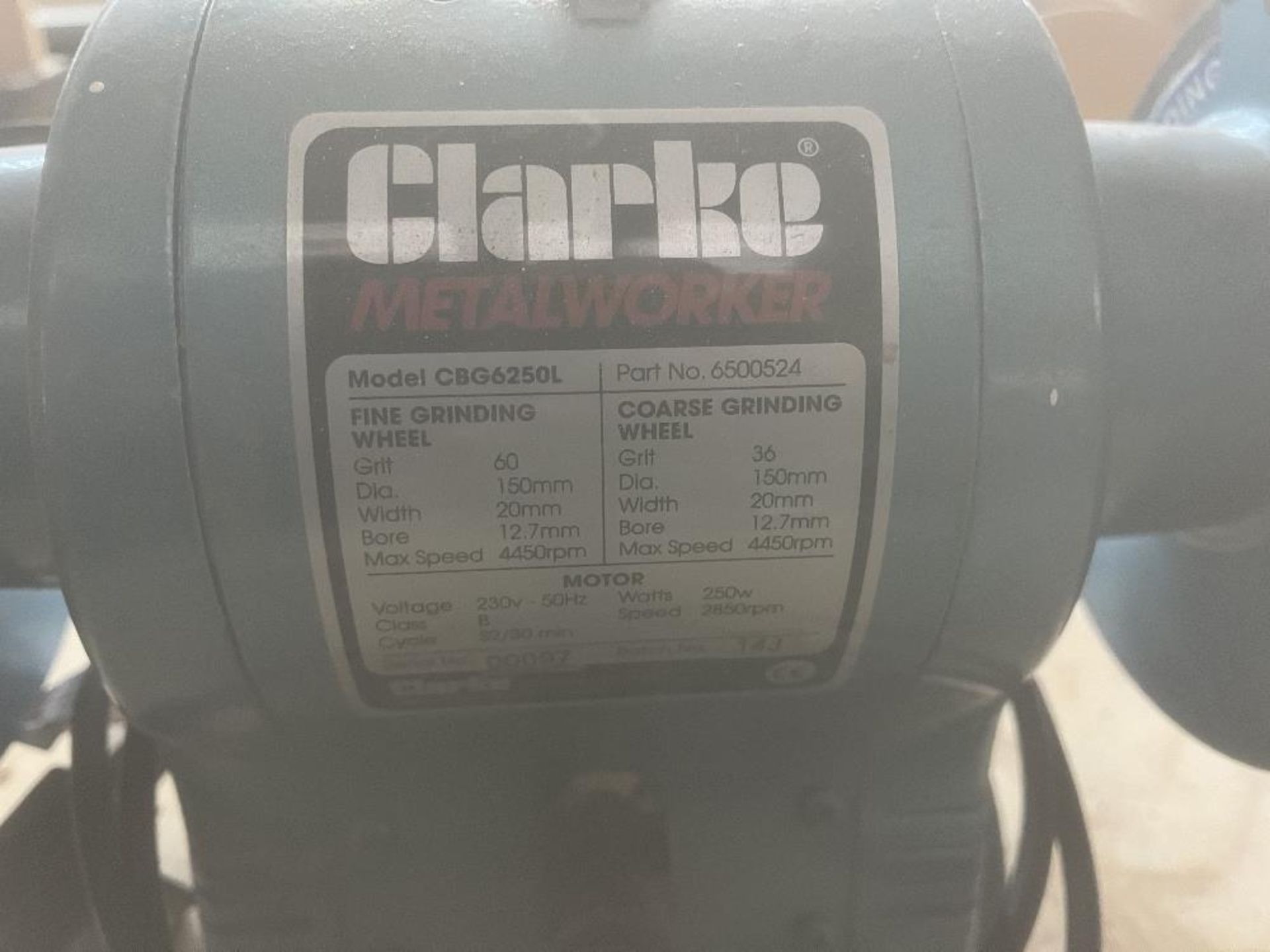 Clarke double end bench grinder - Image 3 of 3