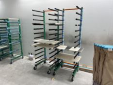 (2) Mobile Spray Booth Drying Racks