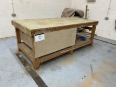 Wooden carpentry bench