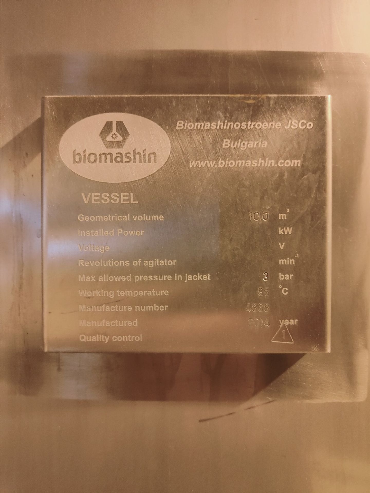 (2014) Biomashinostroene Jsco, Bulgaria, Olympus Automation Brew System - Image 9 of 22