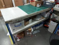 (5) Two Tier Rectangular Boltless Workbenches & Contents
