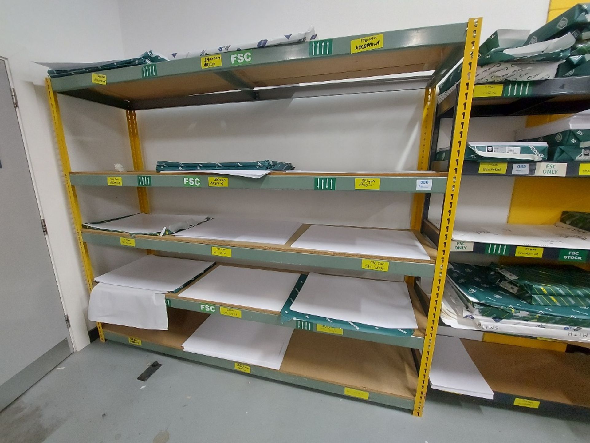 (2) Bays of Boltless Shelving & Contents