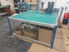 (2) Steel Two Tier Boltless Workbenches