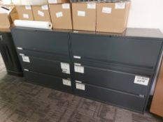 (2) Freestanding Lateral Steel Filing Cabinets