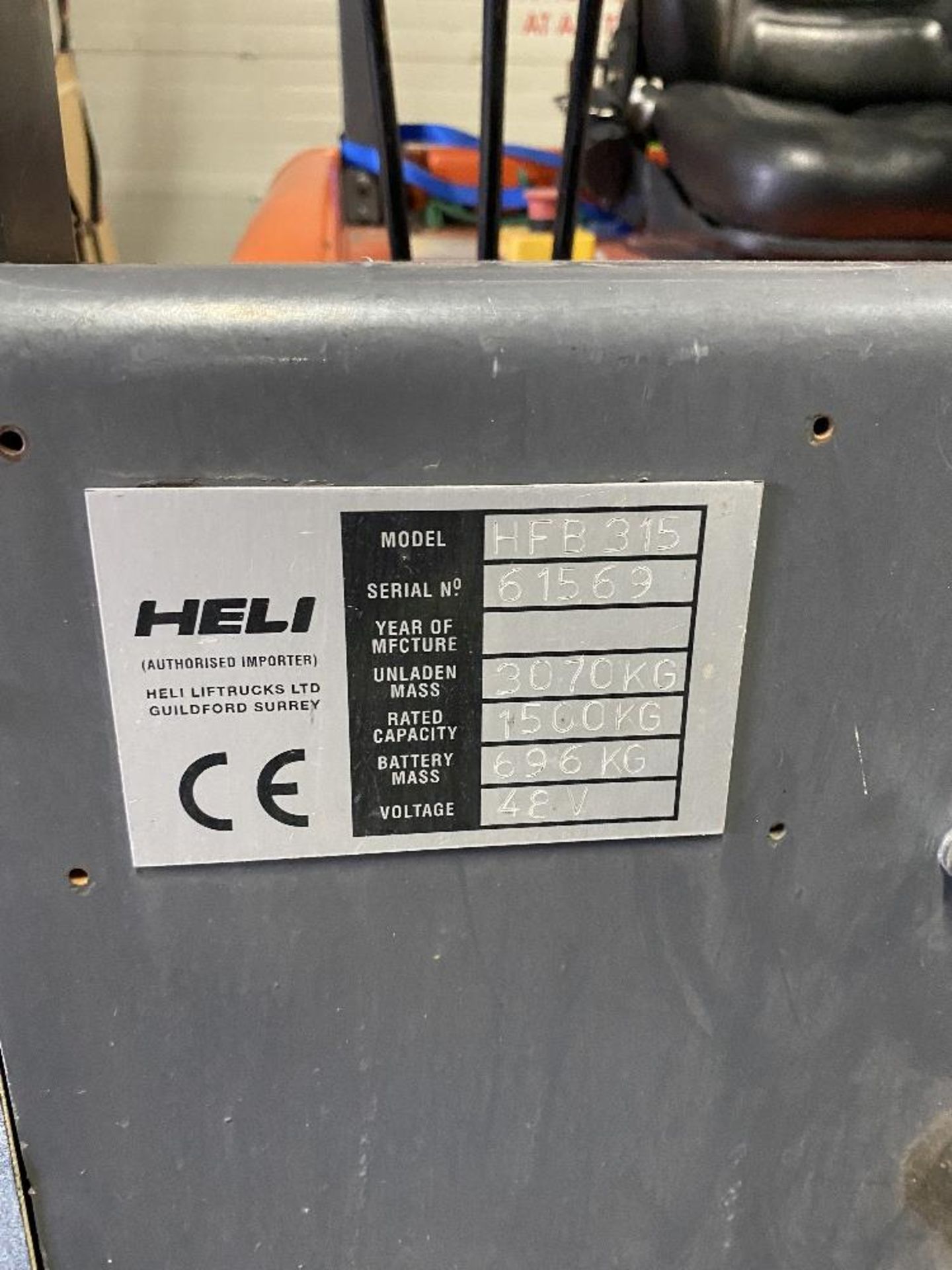 Heli HFB 315 1500KG Electric Forklift Truck - Bild 13 aus 13