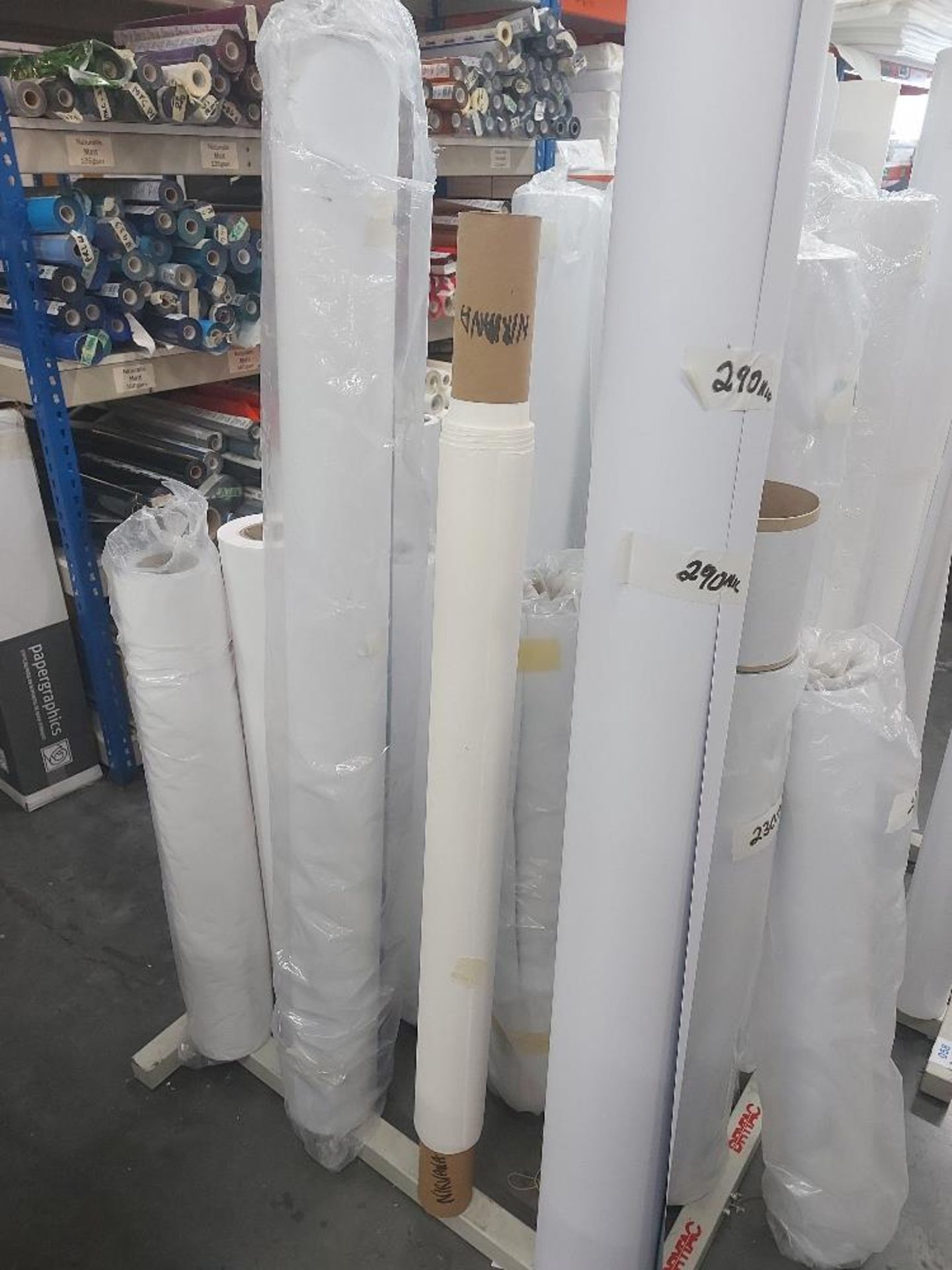 (2) Drytac Twelve Position Steel Vinyl Stands to Include Various Rolls of Vinyl - Image 2 of 5