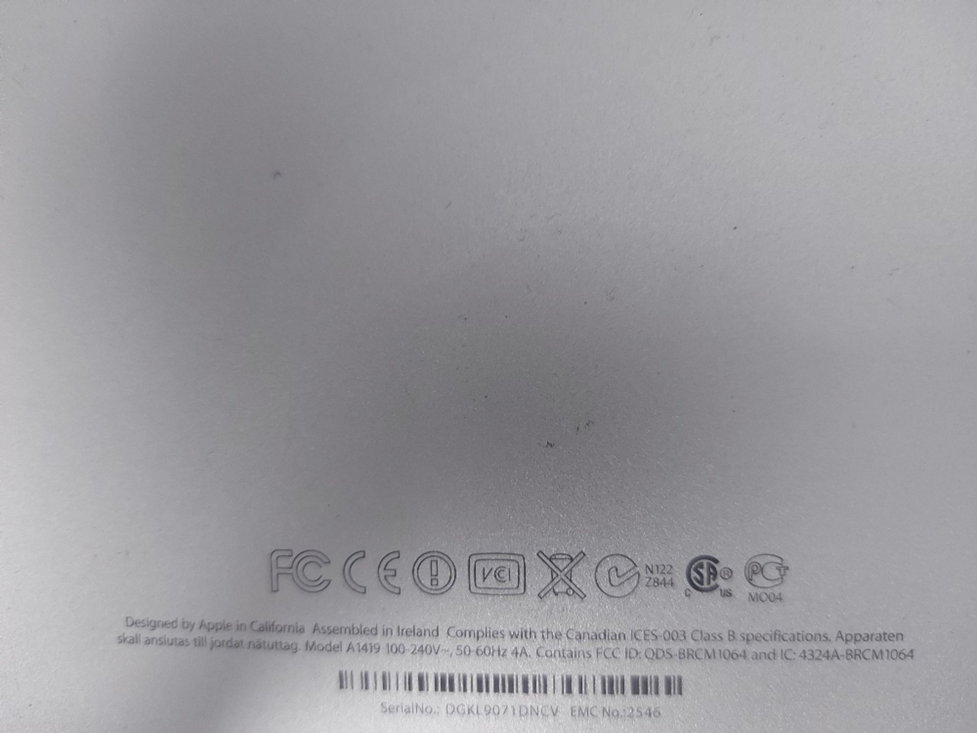 Apple iMac Core i5 2.9 27in Personal Computer (Late 2012) - Bild 2 aus 2