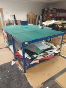 (3) Steel Two Tier Boltless Workbenches