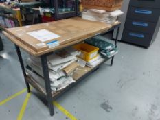 Two Tier Boltless Steel Workbench & Contents