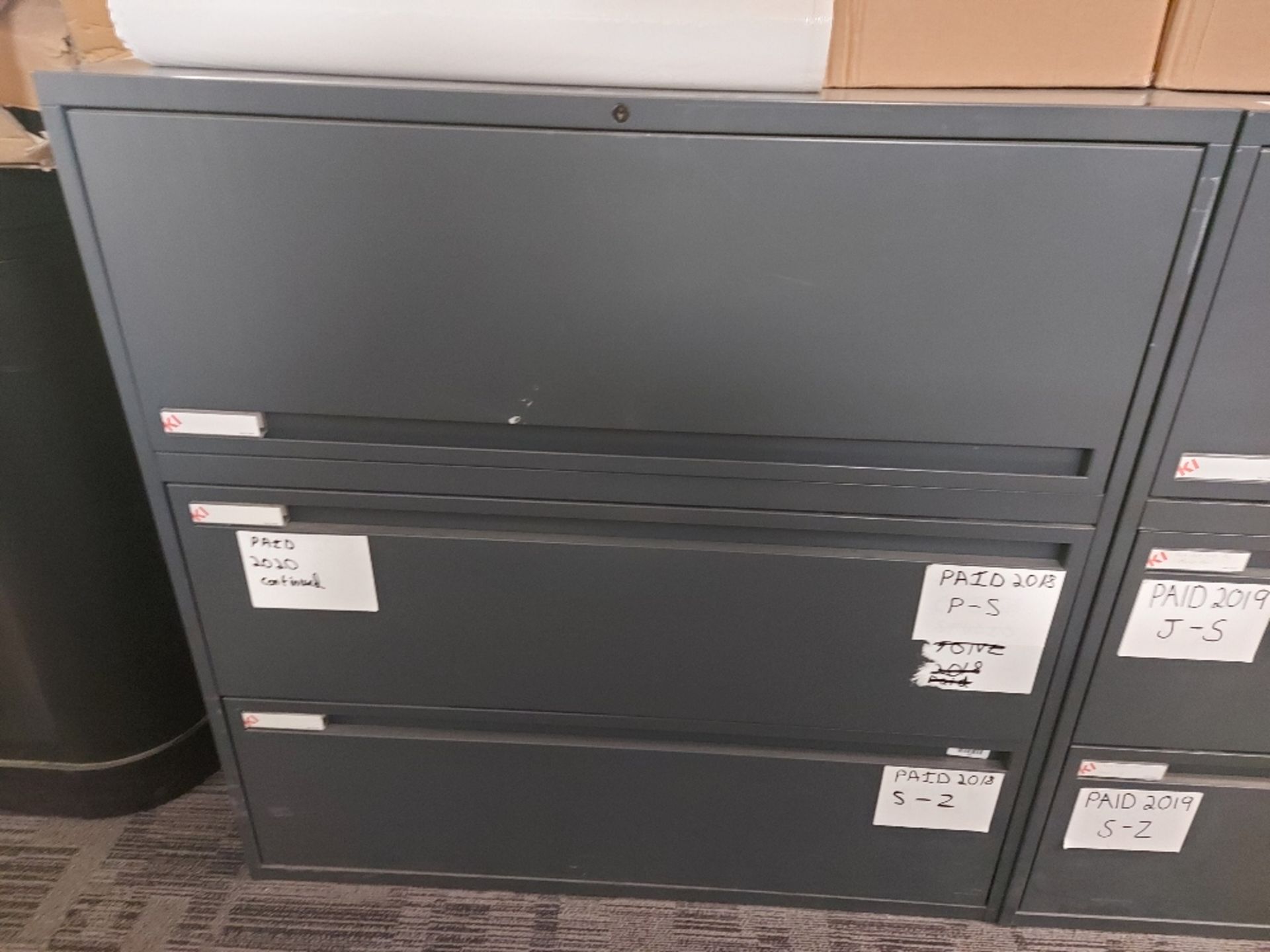 (2) Freestanding Lateral Steel Filing Cabinets - Image 3 of 3