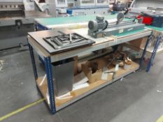 (2) Two Tier Steel Workbenches