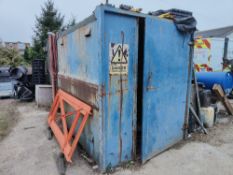 8ft x 6ft metal container with contents