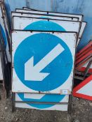(11) Keep left traffic signs