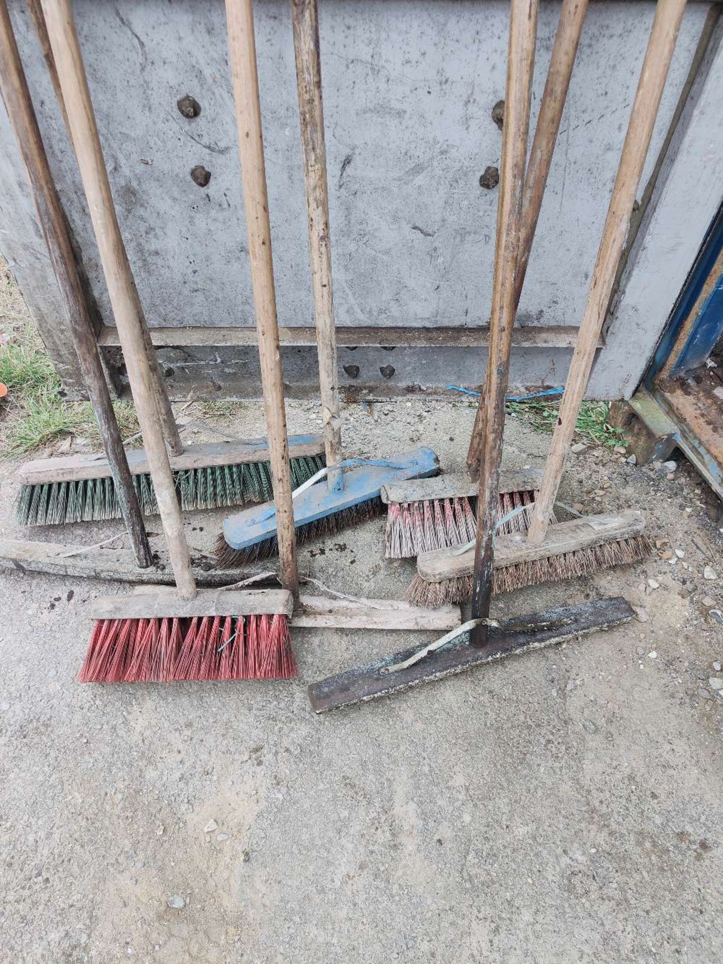 (5) Assorted brooms and (3) tamping tools - Image 2 of 2