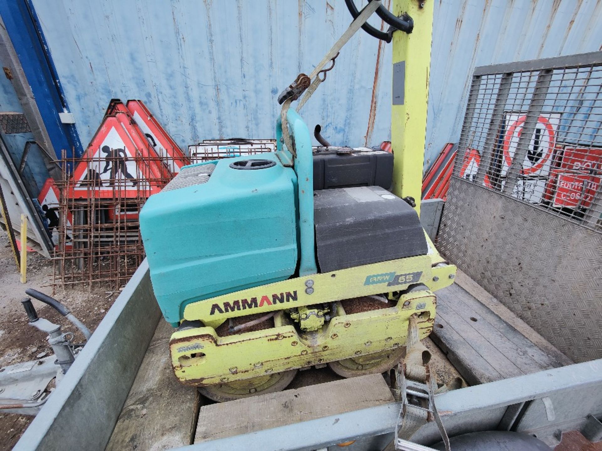 (2018) Ammann ARW 65 compact double drum roller and trailer - Image 10 of 14