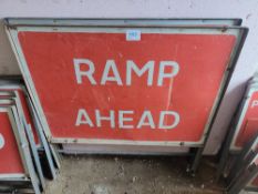 (2) Ramp ahead traffic signs