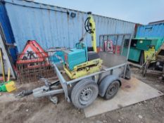 (2018) Ammann ARW 65 compact double drum roller and trailer