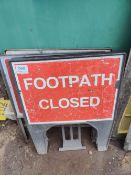 (3) Footpath closed signs