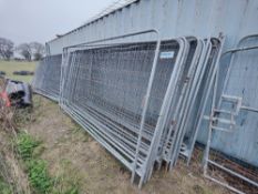 Large quantity of Heras temporary fencing to include: